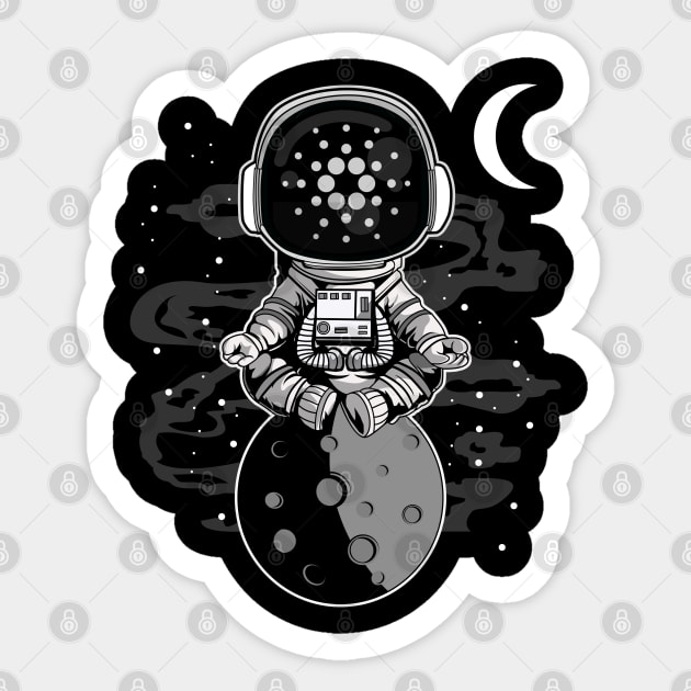 Astronaut ADA Cardano Coin To The Moon Crypto Token Cryptocurrency Wallet Birthday Gift For Men Women Kids Sticker by Thingking About